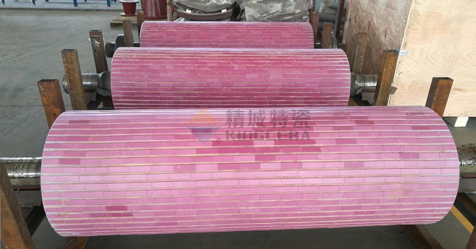 7163银河官方网址特瓷皮带机耐磨陶瓷滚筒防磨解决方案